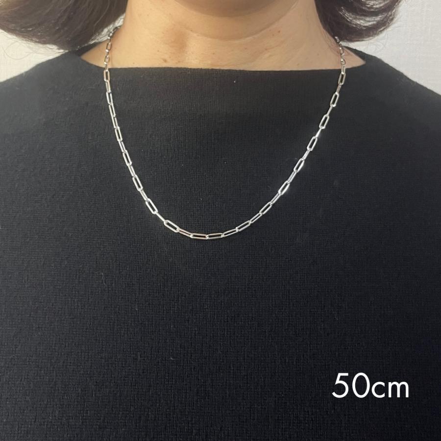 18金 ホワイトゴールド ペーパークリップ ブレスレット 幅3mm 18金 ホワイトゴールド ペーパークリップ ブレスレット 幅3mm