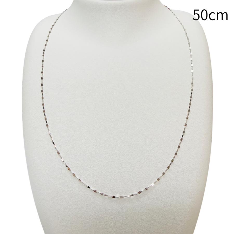プラチナ ペタル チェーン ネックレス 幅1.6mm 42cm 45cm 50cm 60cm