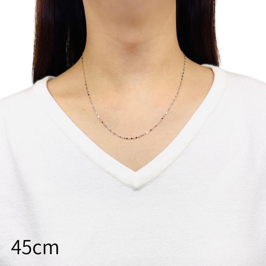 プラチナ ペタル チェーン ネックレス 幅1.6mm 40cm 42cm 45cm 50cm 60cm 70cm フラワークロス ペダル Pt850 レディース RMジュエリーの画像