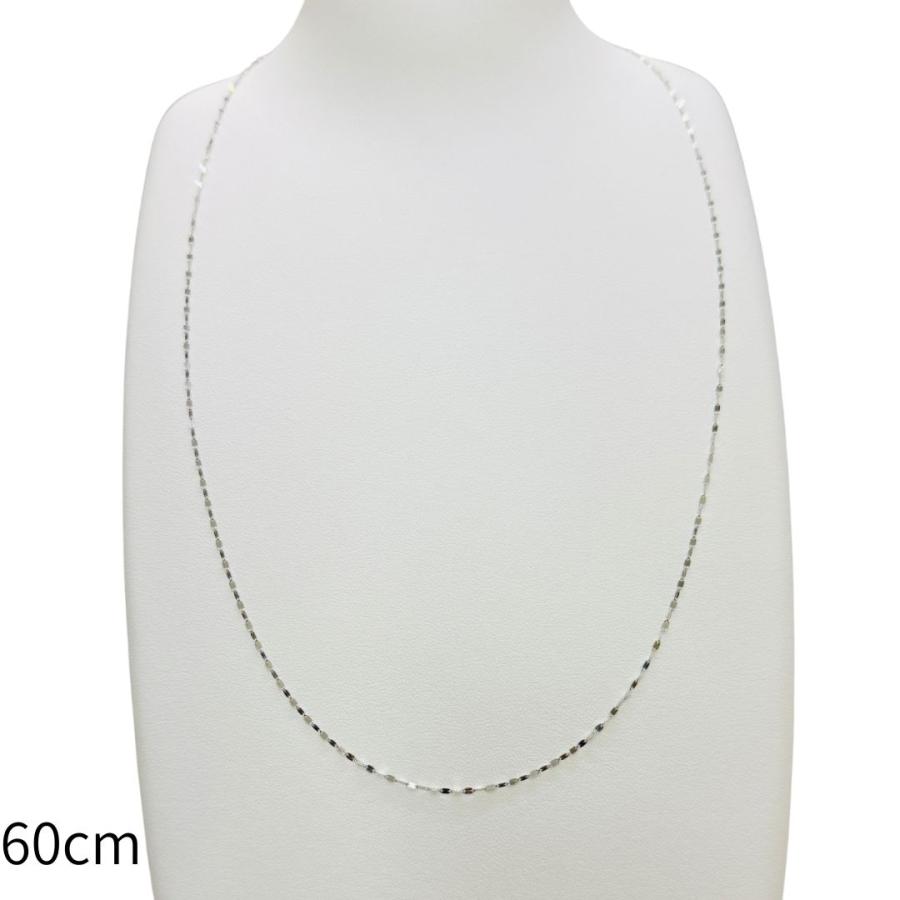 プラチナ ペタル チェーン ネックレス 幅1.6mm 42cm 45cm 60cm 70cm
