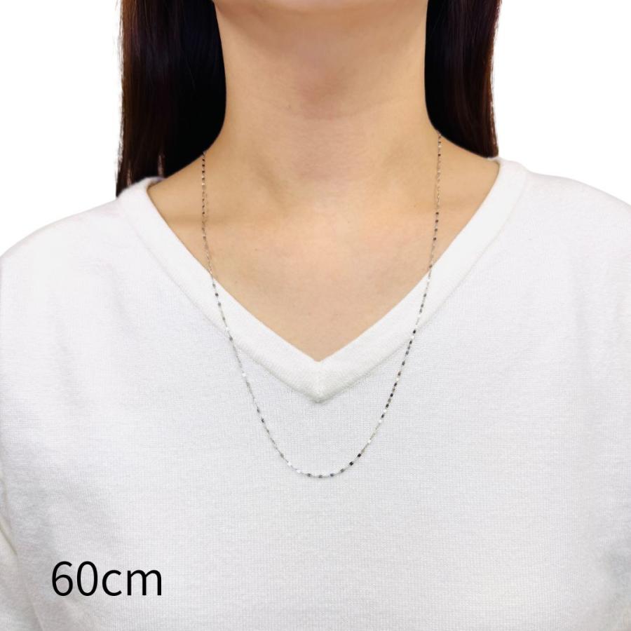 プラチナ ペタル チェーン ネックレス 幅1.6mm 40cm 42cm 45cm 50cm