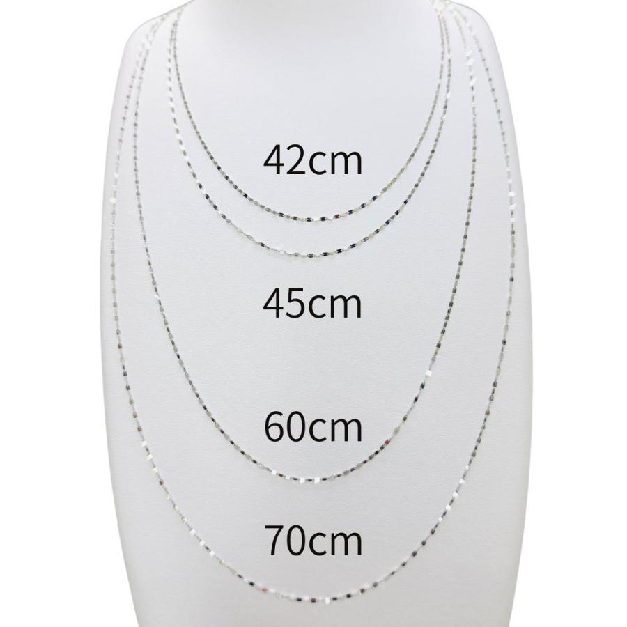 プラチナ ペタル チェーン ネックレス 幅1.6mm 42cm 45cm 60cm 70cm