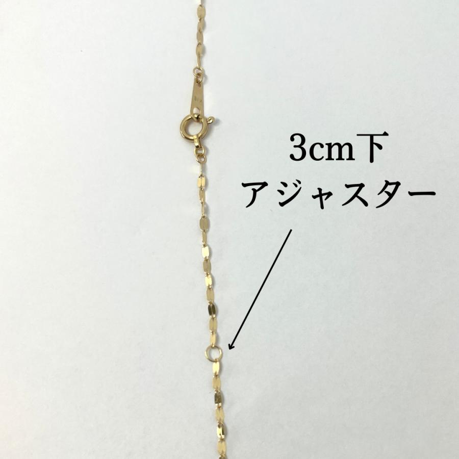 18金 ペタル ネックレス チェーン 42cm 45cm 幅1.6mm フラワークロス ペダル リーフ K18 YG RMジュエリー｜rmj｜06