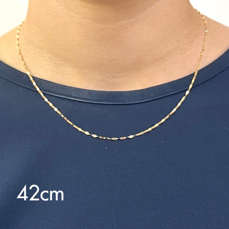 18金 ペタル ネックレス チェーン 幅1.6mm 42cm 45cm 60cm 70cm 18金 ペタル ネックレス チェーン 幅1.6mm 42cm 45cm 60cm 70cm