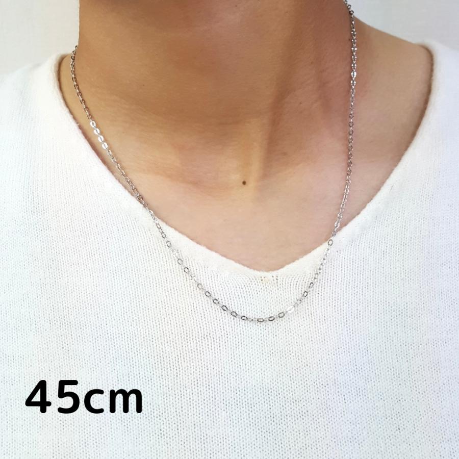 プラチナ アズキ ポラリス チェーン ネックレス 70cm 幅2.0mm Pt850 スライド式 RMジュエリーの画像