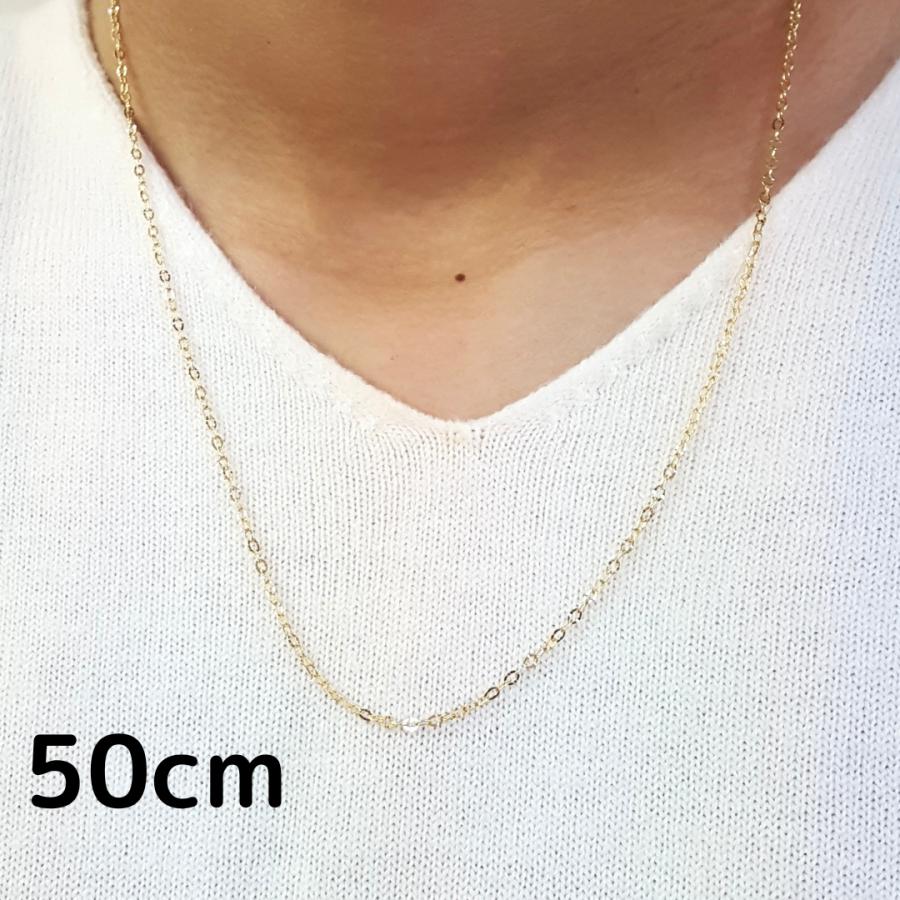 18金 アズキ ポラリス チェーン ネックレス 70cm 幅2.0mm スライド式