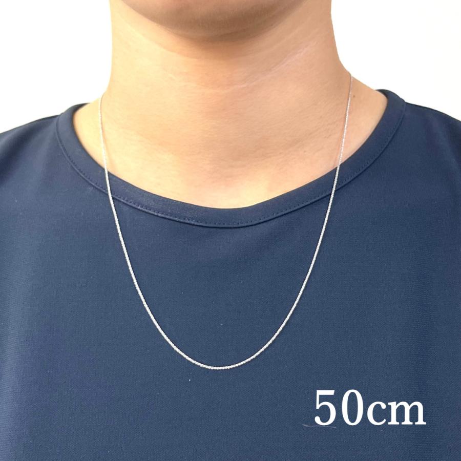 18金 ホワイトゴールド ベネチアンツイスト チェーン ネックレス 60cm