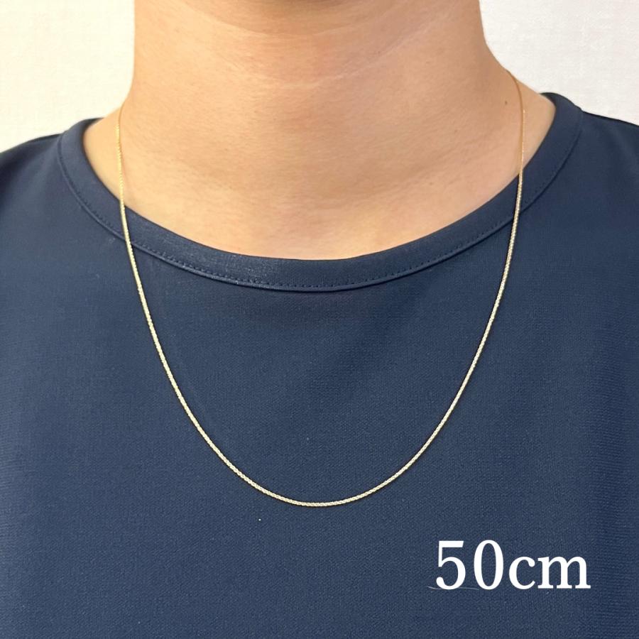 18金 ベネチアンツイスト チェーン ネックレス 50cm 幅0.7mm K18 18金 ベネチアンツイスト チェーン ネックレス 50cm 幅0.7mm K18