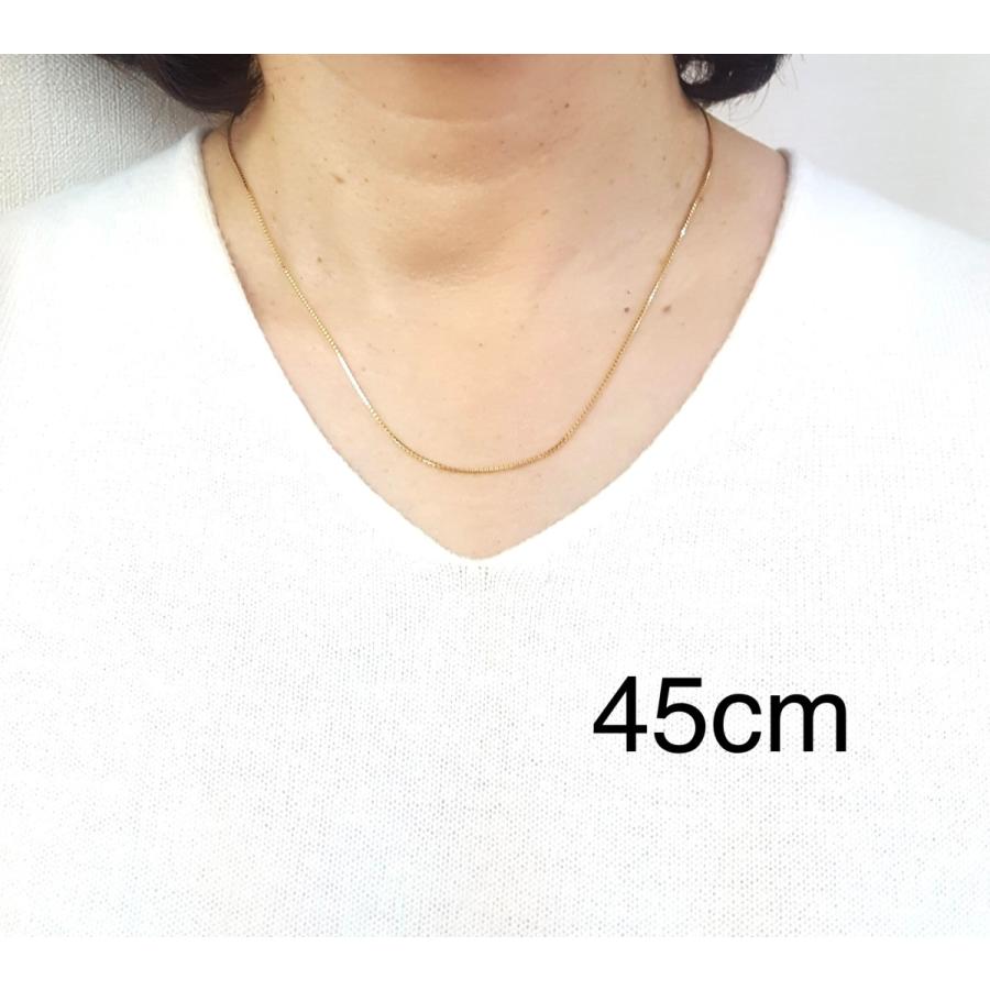 18金 ベネチアン チェーン ネックレス 45cm 幅1.0mm K18 YG 18金 ベネチアン チェーン ネックレス 45cm 幅1.0mm K18 YG