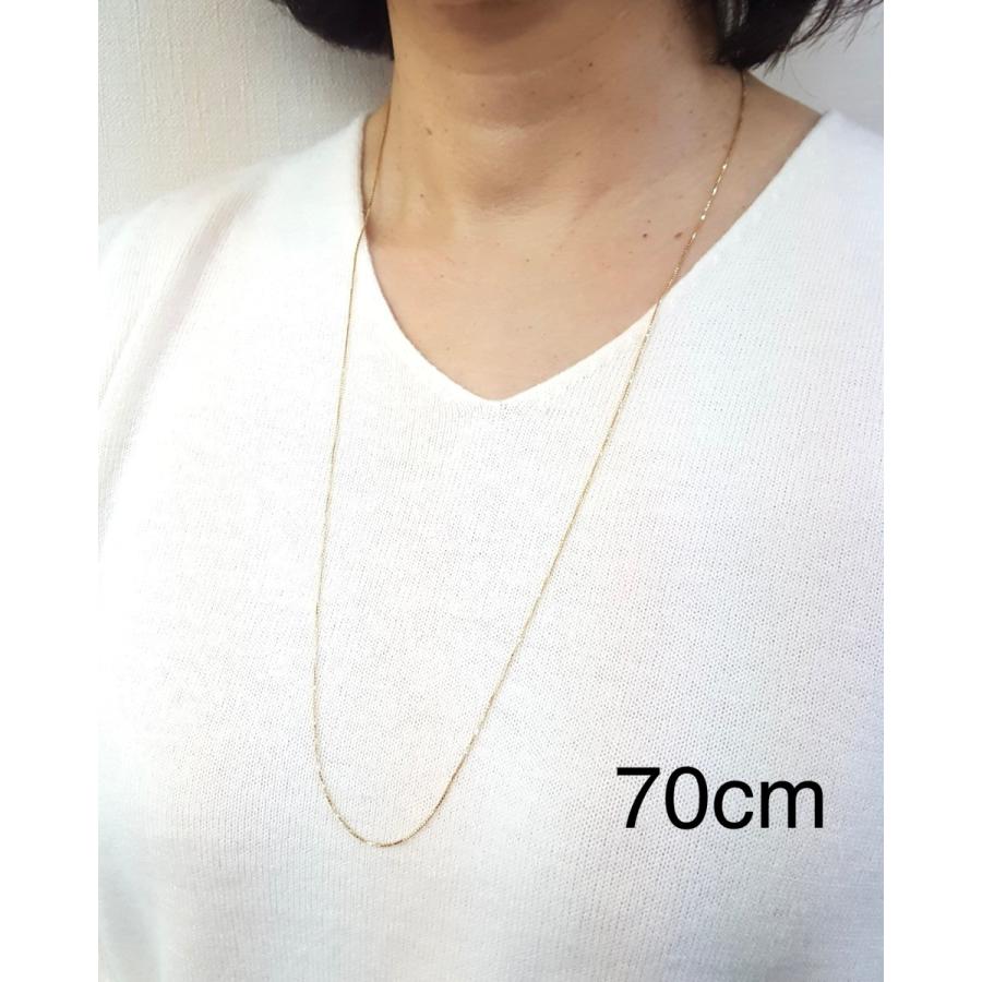 18金 ベネチアン チェーン ネックレス 70cm 幅1.0mm K18 YG スライド式 RMジュエリー