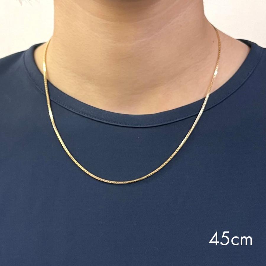 18金 ベネチアン チェーン ネックレス 50cm 幅1.2mm K18 YG 18金 ベネチアン チェーン ネックレス 50cm 幅1.2mm K18 YG