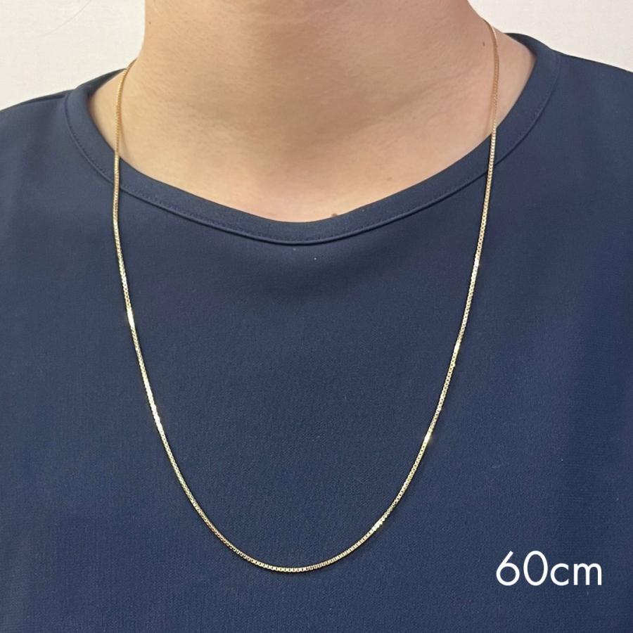 18金 ベネチアン チェーン ネックレス 60cm 幅1.6mm スライド式 18金 ベネチアン チェーン ネックレス 60cm 幅1.6mm スライド式
