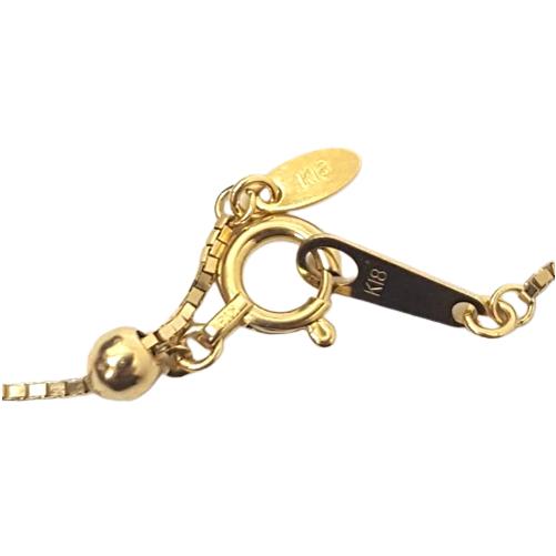 18金 ベネチアン チェーン ネックレス 60cm 幅1.6mm スライド式 18金 ベネチアン チェーン ネックレス 60cm 幅1.6mm スライド式