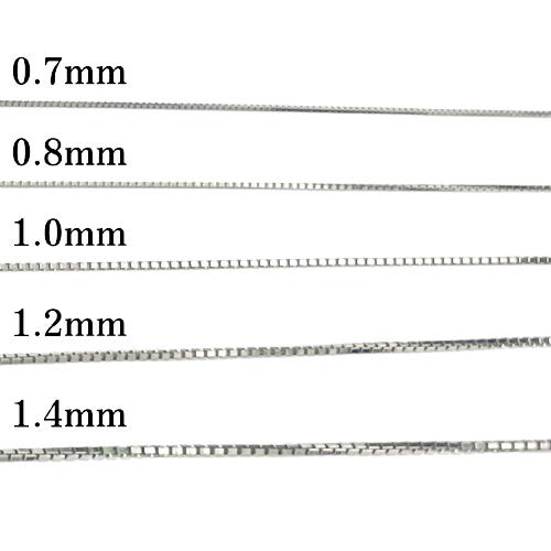 プラチナ Pt850 ベネチアン チェーン ネックレス 50cm 幅0.7mm スライド式 RMジュエリー｜rmj｜07