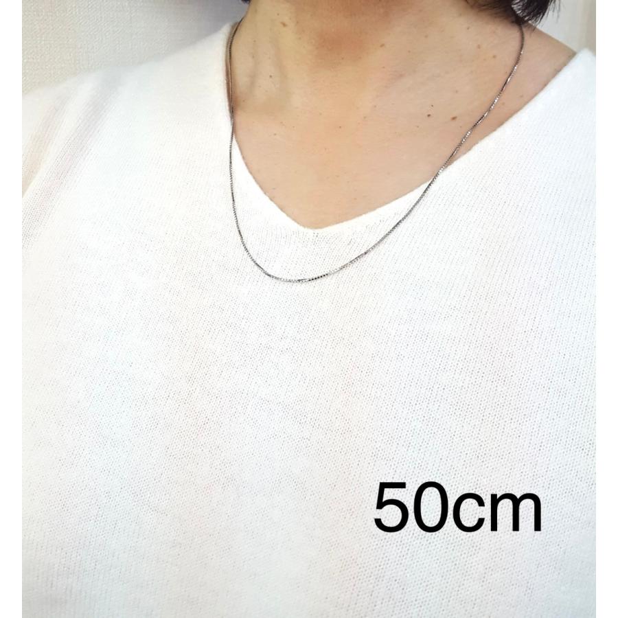 プラチナ ベネチアン チェーン ネックレス 50cm 幅0.8mm スライド式