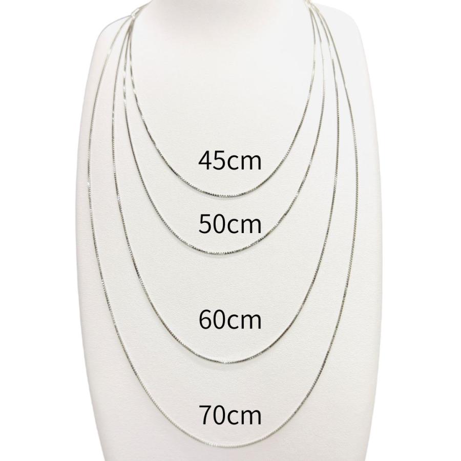 プラチナ ベネチアン チェーン ネックレス 50cm 幅1.2mm スライド式