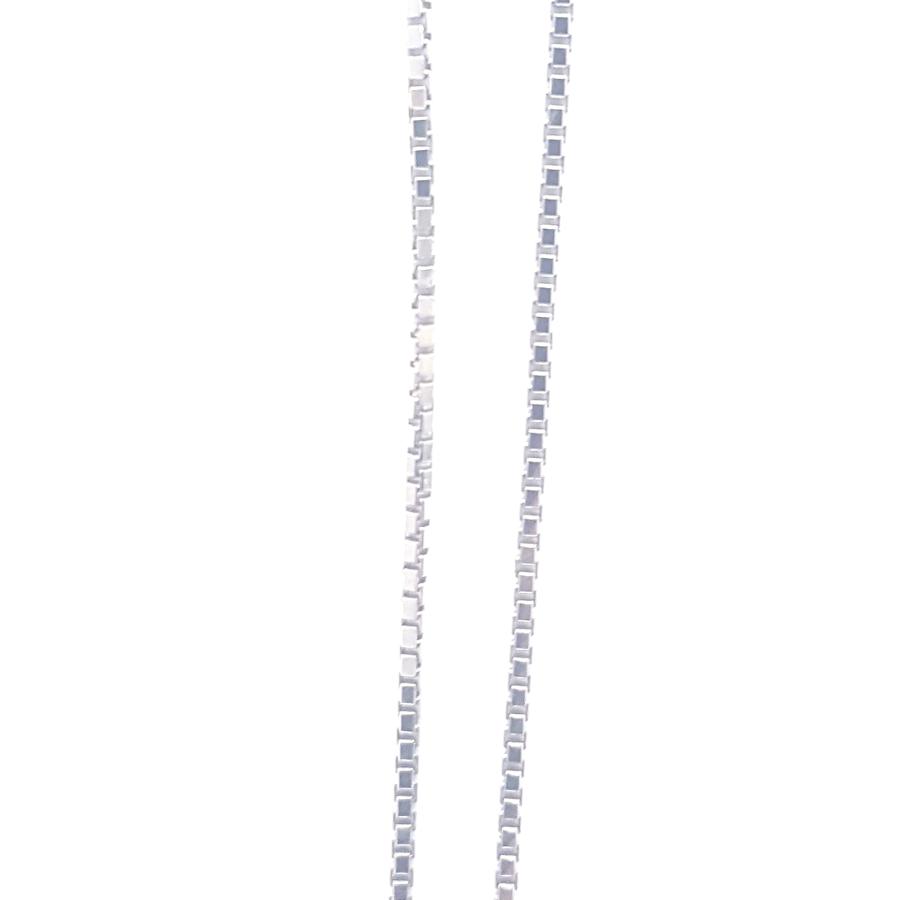 18金 ホワイトゴールド ベネチアン 65cm 幅1.2mm スライド式 K18 WG