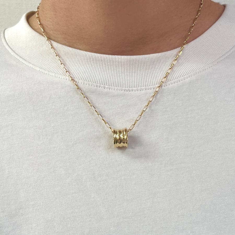 ペンダントトップ 18金 ダイヤモンド 0.10ct K18 YG リングネックレス