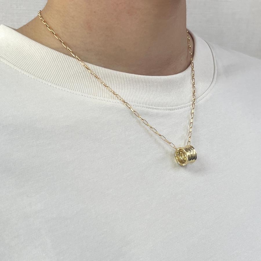 ペンダントトップ 18金 ダイヤモンド 0.10ct K18 YG リングネックレス