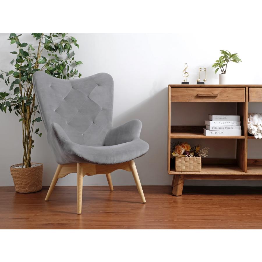 Contour Chair コンターチェア ベルベット調 全2色 ラウンジチェア