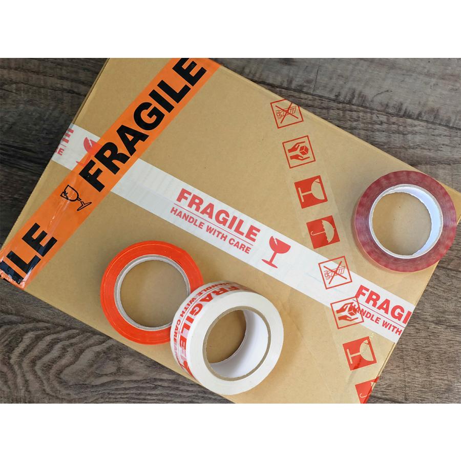 お得な6巻セット】梱包用OPPテープ 48mm×100m巻 全3種 FRAGILE