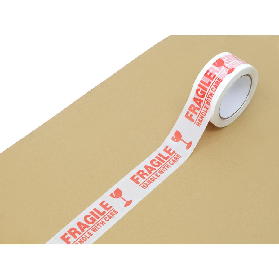 お得な24巻セット】梱包用OPPテープ 48mm×100m巻 全3種 FRAGILE