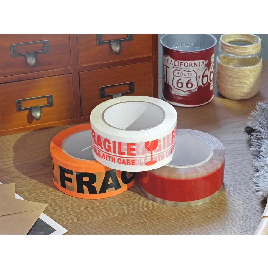 お得な36巻セット】梱包用OPPテープ 48mm×100m巻 全3種 FRAGILE