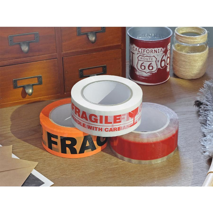 お得な36巻セット】梱包用OPPテープ 48mm×100m巻 全3種 FRAGILE