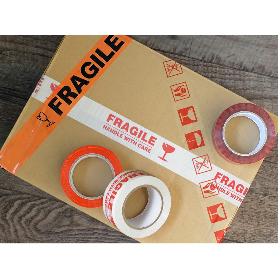 お得な36巻セット】梱包用OPPテープ 48mm×100m巻 全3種 FRAGILE