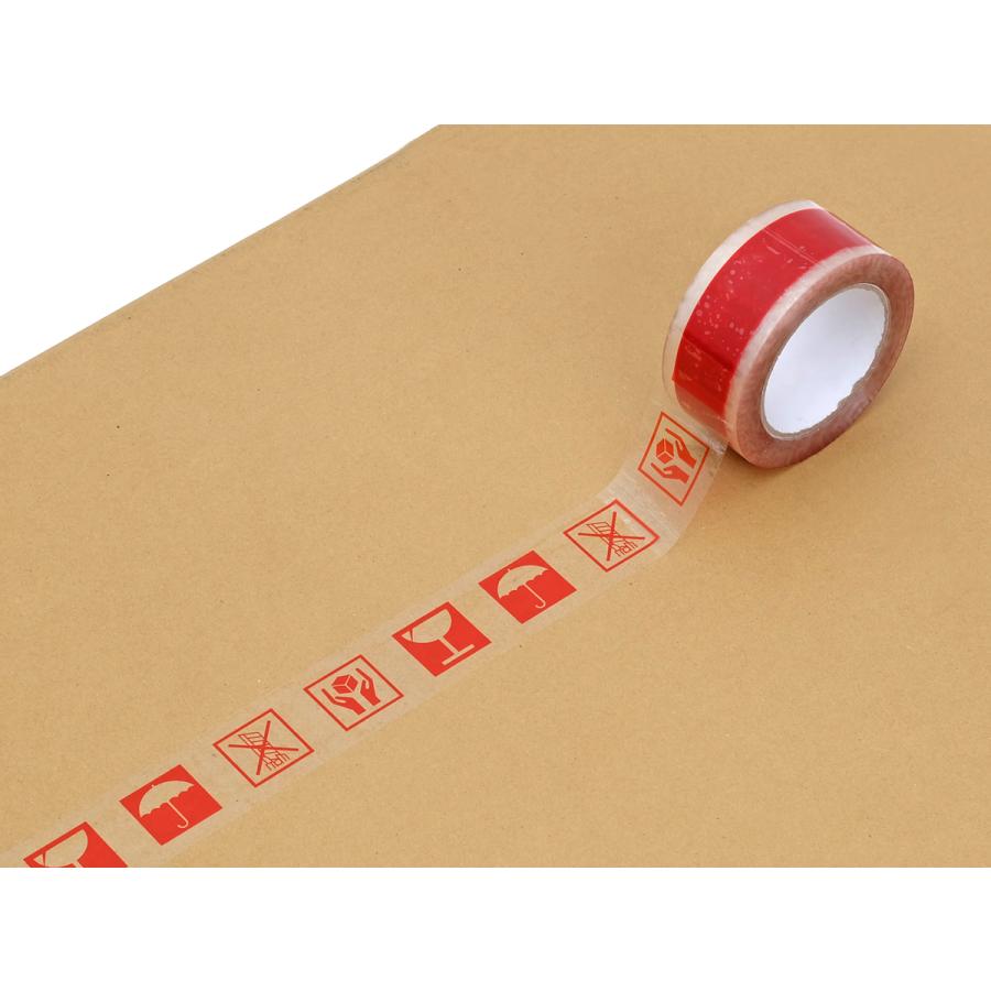 お得な36巻セット】梱包用OPPテープ 48mm×100m巻 全3種 FRAGILE