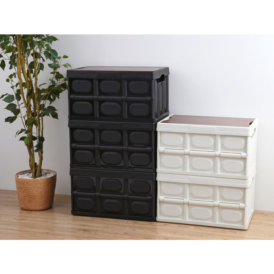 お得な3個セット】 Clive ストレージボックス 45L / 全2色 木製天板