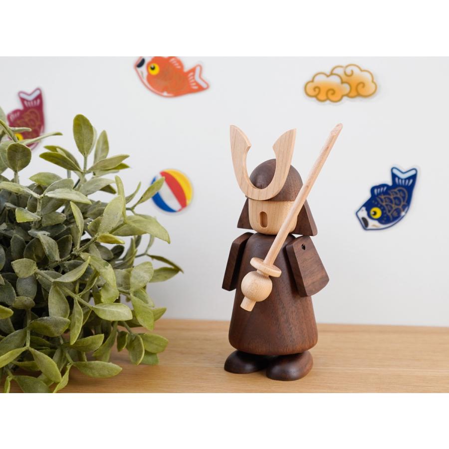 Wooden warrior 武者人形 五月人形 オブジェ インテリア 雑貨 木製