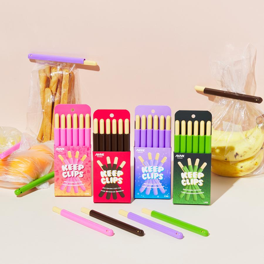 Niknax】Keep Clips / 全4色 フードクリップ 袋止めクリップ キッチン
