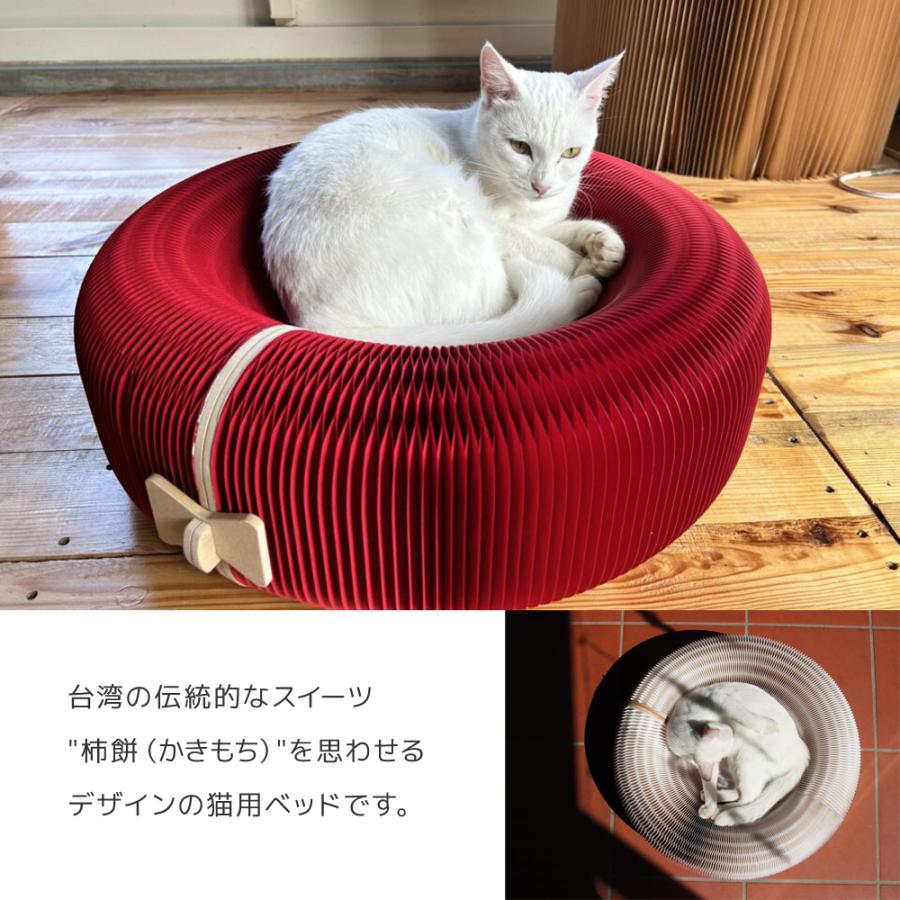 ネコかわ様　ペーパーパーテーション(サイズ:500x43ｘ240cm) 洛陽紙櫃】カキモチ / ハニカムペーパー キャットベッド 全5色 : R&M