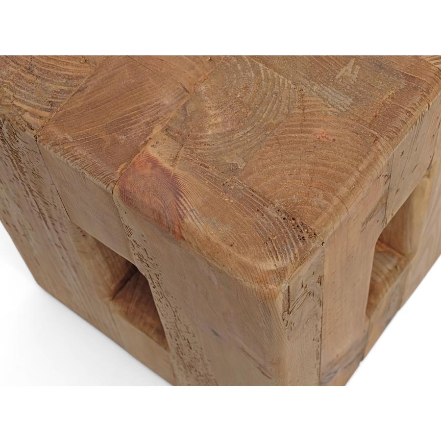 古材家具】リサイクルパイン ブロックスツール 椅子 ディスプレイ