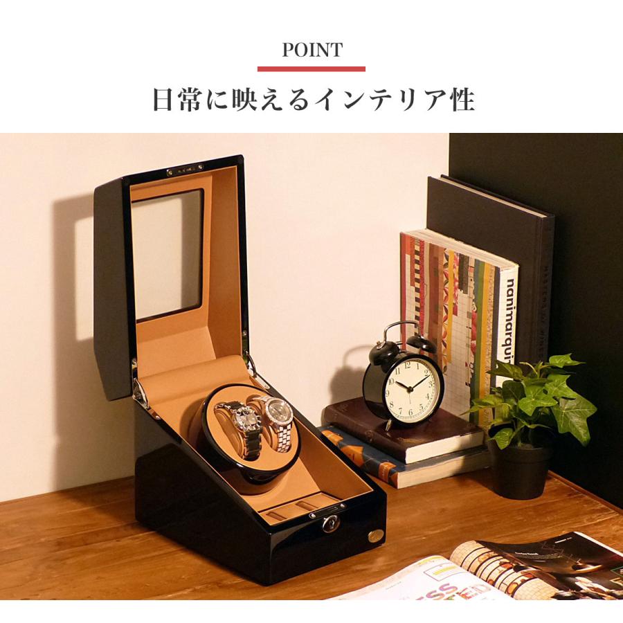ABIES アビエス ワインディングマシーン 2本巻 ブラック×キャメル 時計