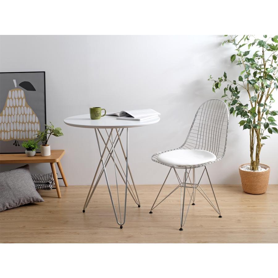 レトロ カフェテーブル ワイヤーレッグテーブル 丸型 おしゃれ 北欧