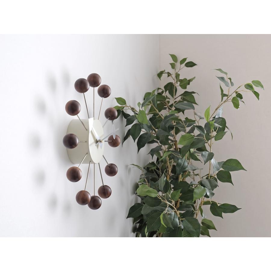 ボールクロック ウォールナット材 掛け時計 ジョージネルソン ミッド