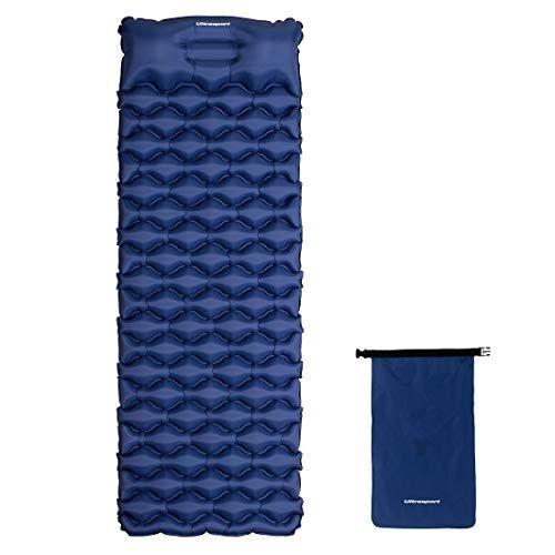 ウルトラスポーツ エアスリーピングマット 防水 空気入れになる収納バグ付き 190 X 16 X 6 5cm ネイビー 小型 Rmo 通販 Yahoo ショッピング