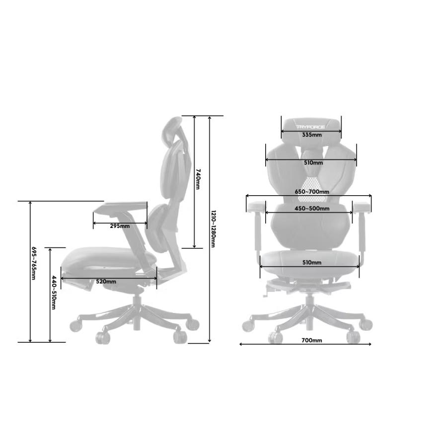 トレーニングチェア TRYFORCE TG-01 ゲーミングチェア -ブラック : RECAROメディカル