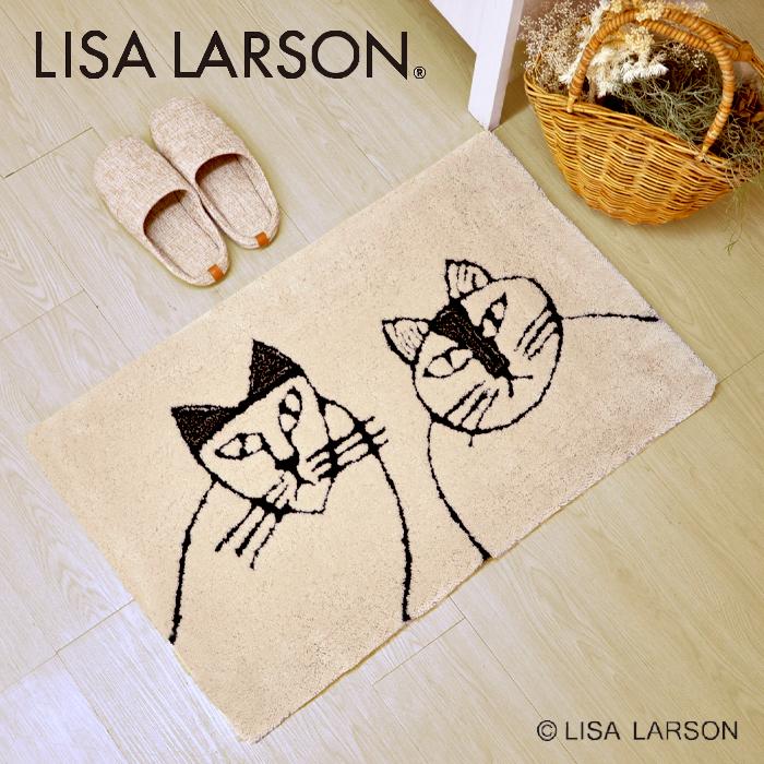 Lisa Larson（リサラーソン） スケッチねこ 玄関マット 50×80cm 日本製