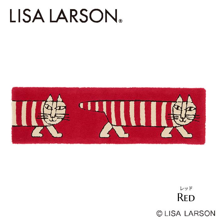 LISA LARSON リサラーソン マイキー 北欧 キッチンマット 50×180cm レッド アイボリー 洗濯可 滑り止め加工 猫 かわいい インテリア マット ギフト 日本製 | Lisa Larson | 05