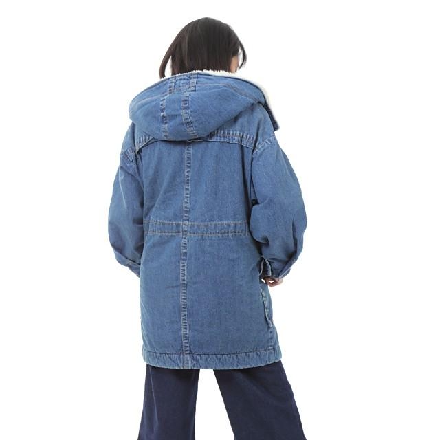 希少 裏ボア フーディー デニムダッフルコート デニムコート 古着 楽天市場】90s オールド □ Denim&Co 麻トグルボタン ブラック デニム