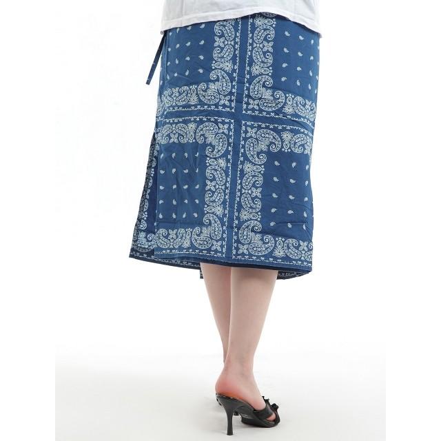 RNA media スカート Sale セール 50%off G0874 インディゴ染めラップ