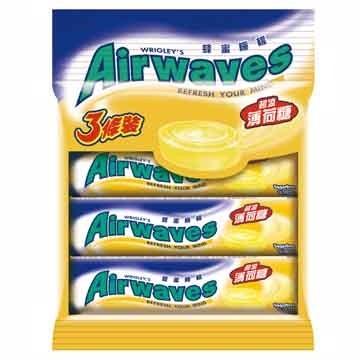 《Airwaves》 超涼薄荷糖-蜂蜜檸檬 正規品 3個入 5☆好評 クールミントキャンディ 《台湾 お土産》 蜂蜜レモン味