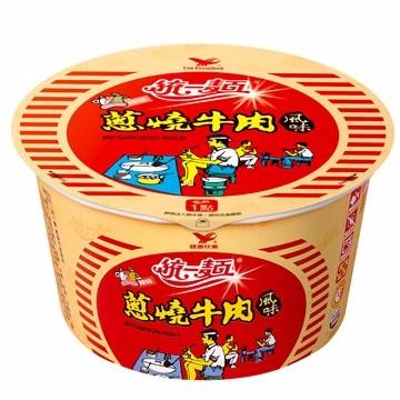 統一》 ネギ燒牛肉風味 (90g) （葱焼肉風味・カップラーメン