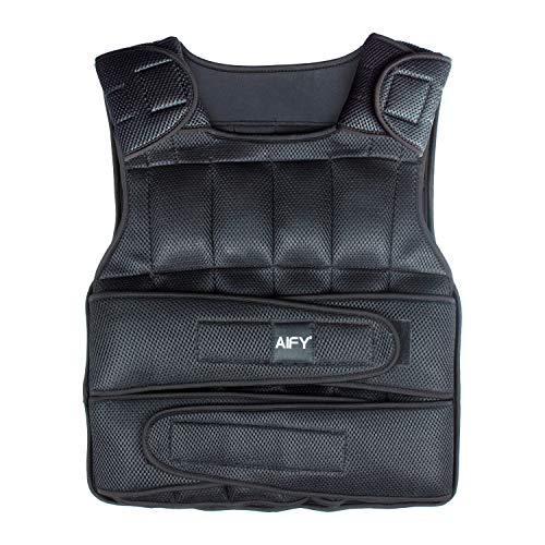 AIFY ウエイトベスト ウエイトジャケット 重量調節可 パワーベスト 加重ベスト パワージャケット 重り 食い込み防止の肩パッド付き 筋トレ