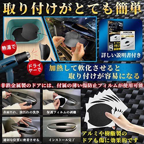 Goreson 車 ドアノブ 傷防止ドアハンドル プロテクター 車用 マグネット式 車 傷消し防止 カーボン ドアハンドルプロテクションカバー Rumca2a2299f8 アールnet 通販 Yahoo ショッピング