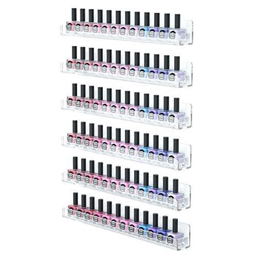 Femeli マニキュア収納ラック ネイルカラー収納 マニキュアディスプレイ ネジで取付 壁掛け U型棚 6点セット アクリル製 透明 Rumeb93e26d90 アールnet 通販 Yahoo ショッピング