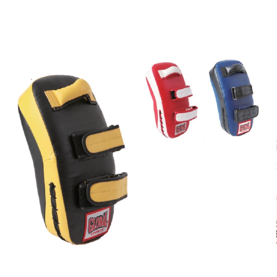 【人気商品】‼️キックボクシングカーブミット‼️ GLOBAL SPORTS グローバルスポーツ カーブキックミット CKM-051 黒×黄